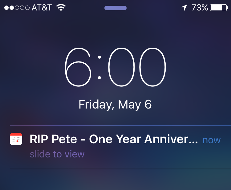 RIP Pete – I hardly knew you…
